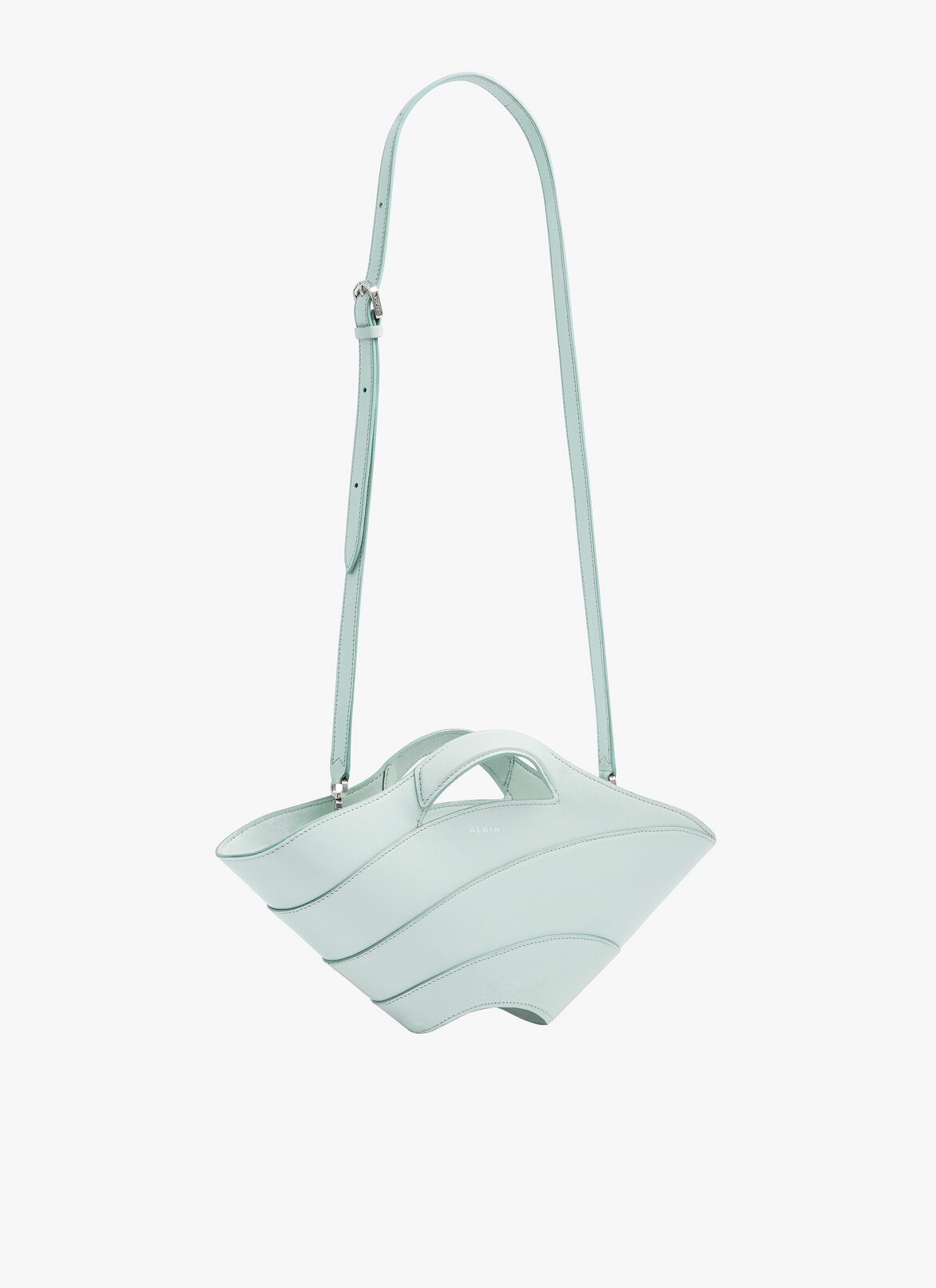 Khaima small bag in shiny goatskin ALAÏA GREEN KHAIMA SMALL BAG IN SHINY GOATSKIN